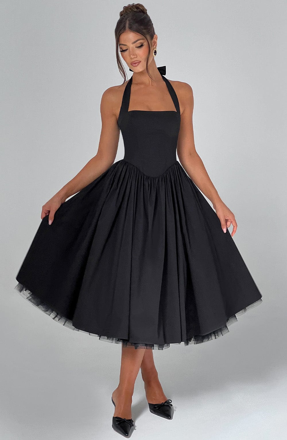 Harriet Midi Dress - Black