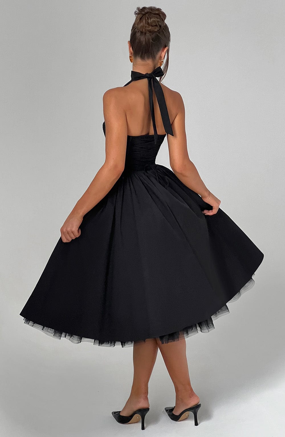 Harriet Midi Dress - Black