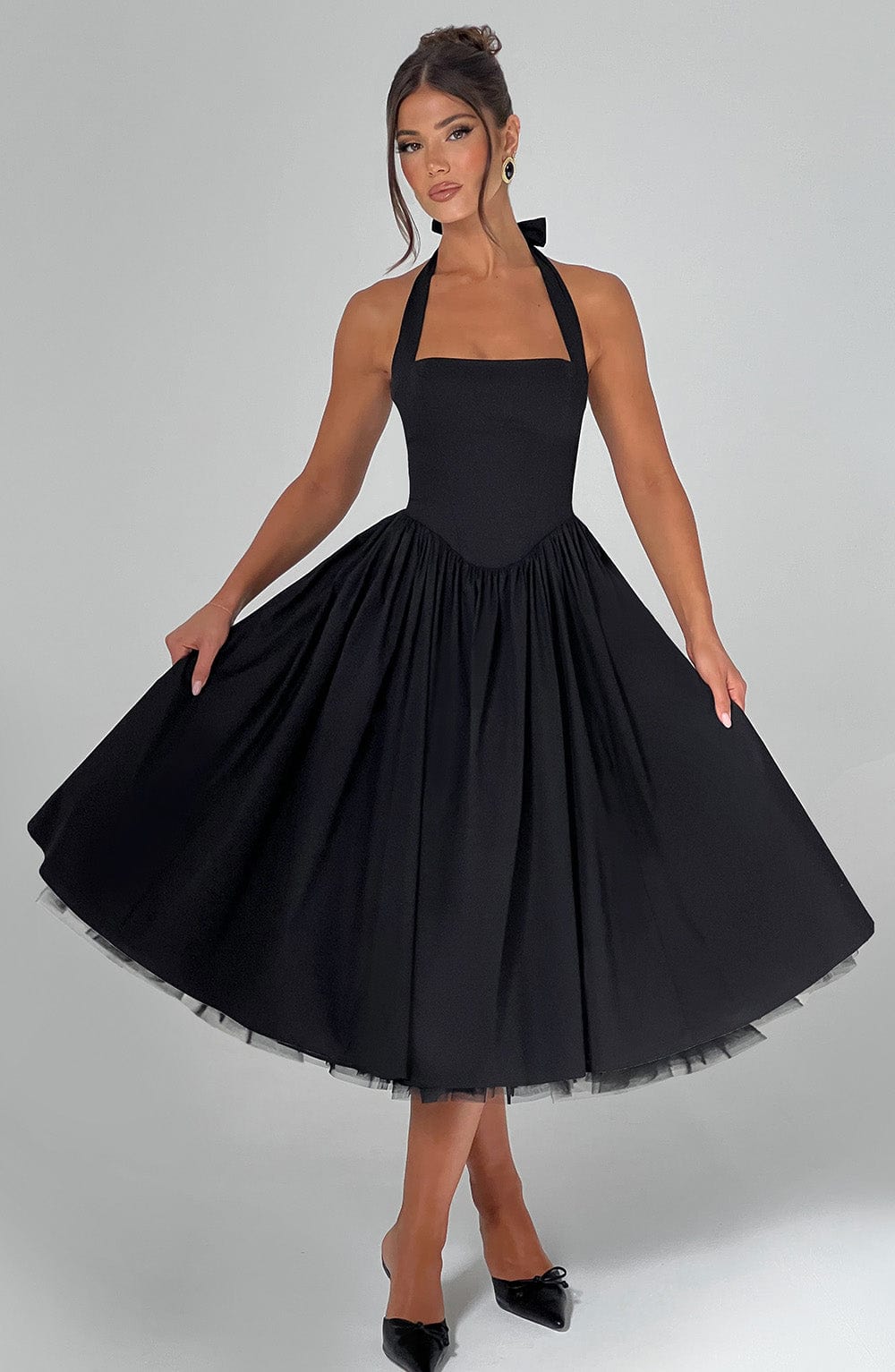 Harriet Midi Dress - Black