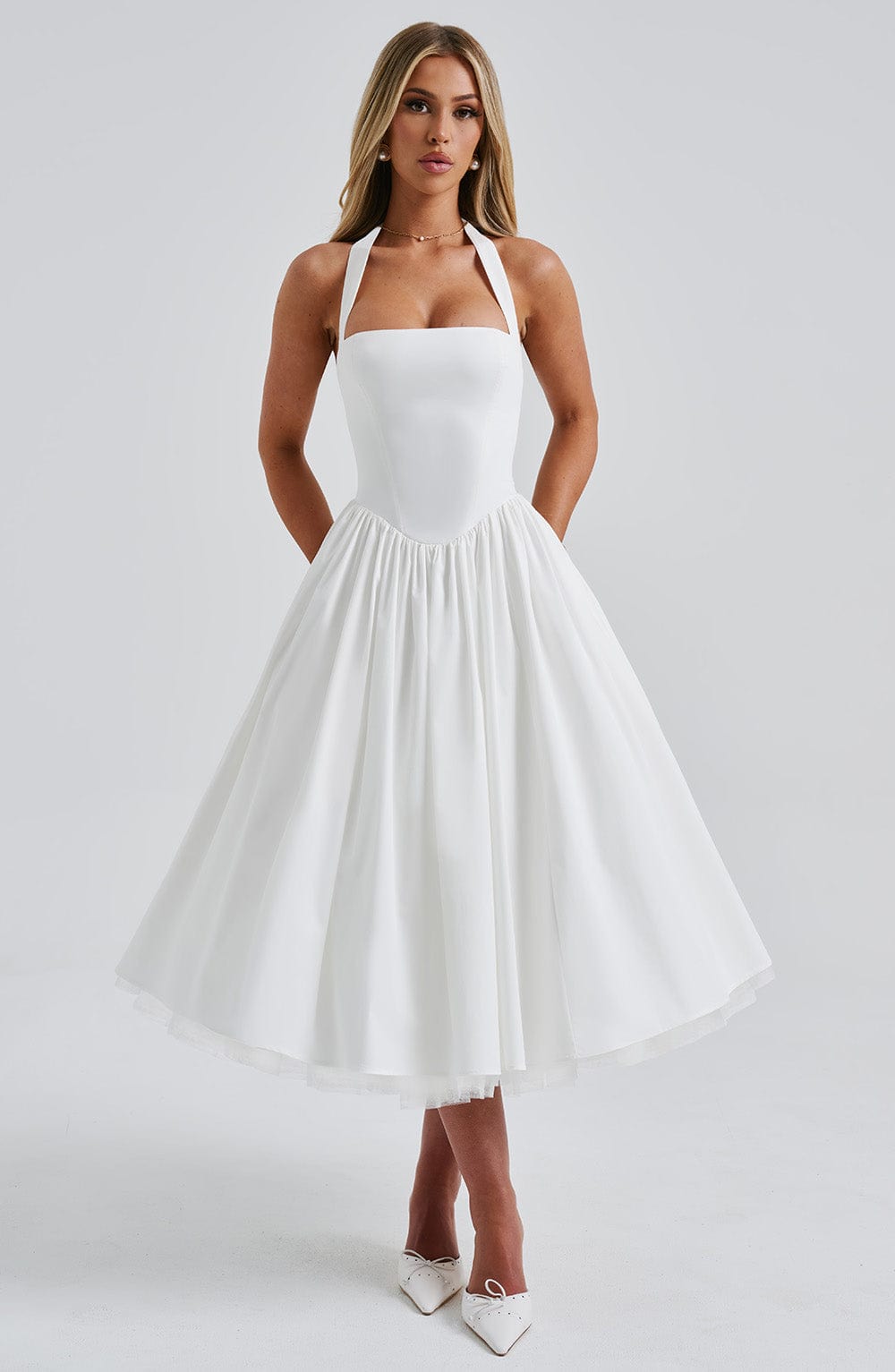 Harriet Midi Dress - Ivory