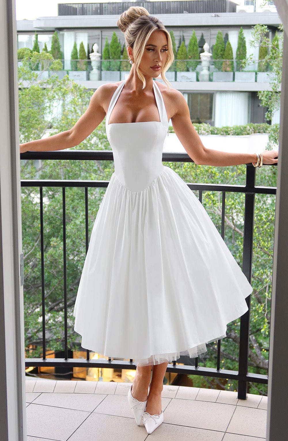 Harriet Midi Dress - Ivory