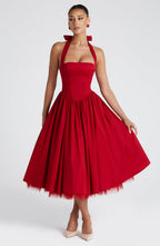 Harriet Midi Dress - Red