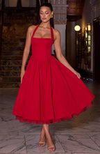 Harriet Midi Dress - Red