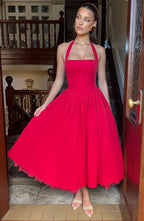 Harriet Midi Dress - Red