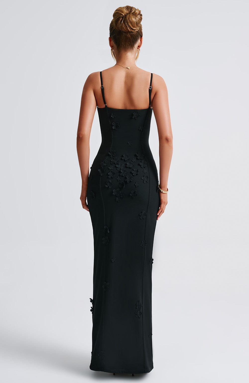 Sandra Maxi Dress - Black Lined