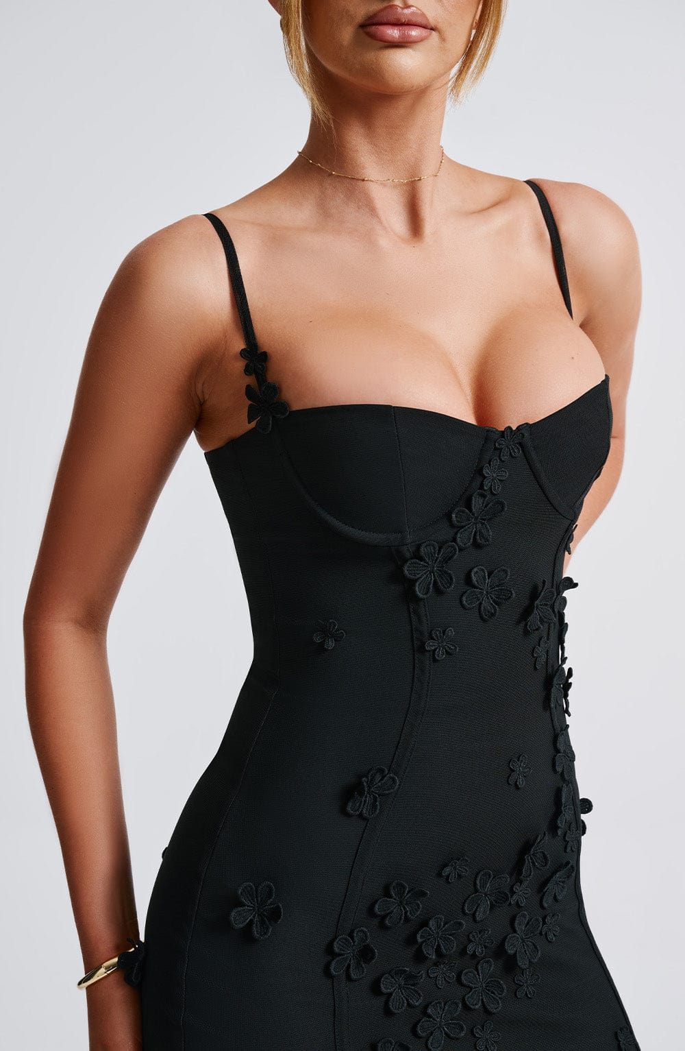 Sandra Maxi Dress - Black Lined