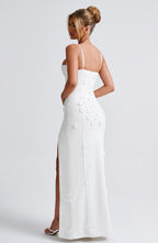 Sandra Maxi Dress - Ivory Lined