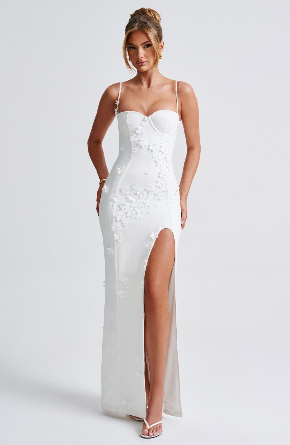 Sandra Maxi Dress - Ivory Lined