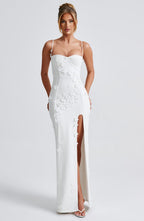 Sandra Maxi Dress - Ivory Lined