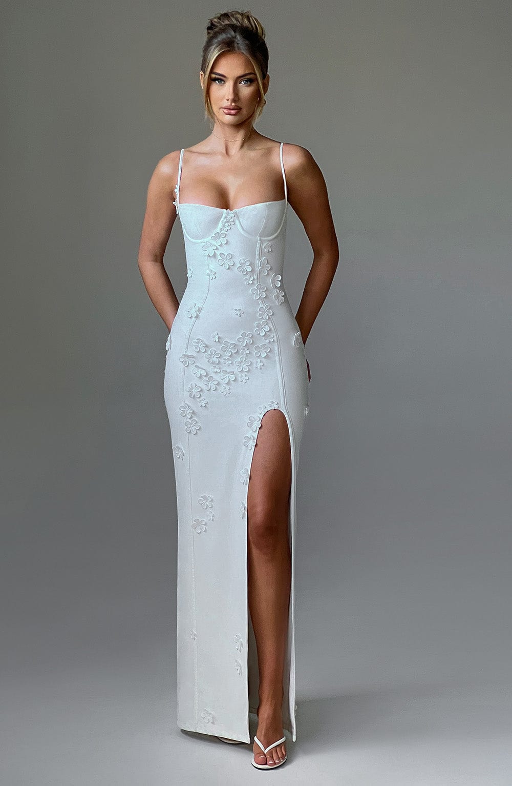 Sandra Maxi Dress - Ivory Lined