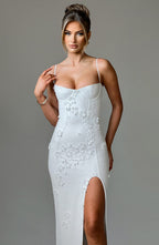 Sandra Maxi Dress - Ivory Lined
