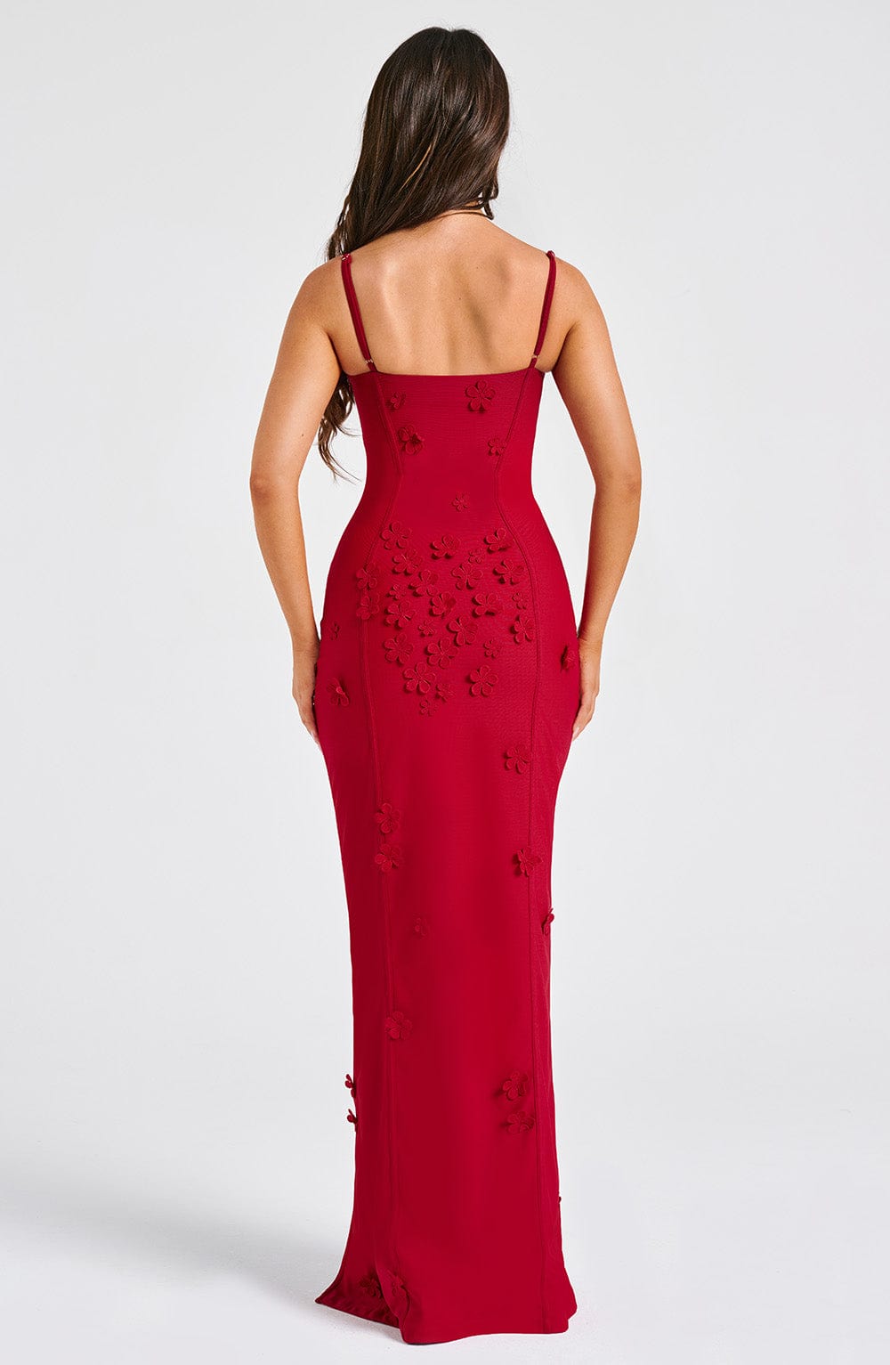 Sandra Maxi Dress - Red Lined