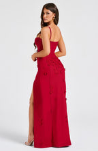 Sandra Maxi Dress - Red Lined