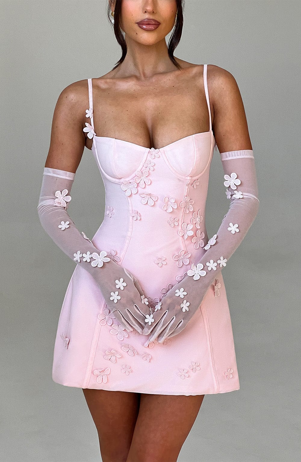 Adele Mini Dress - Blush