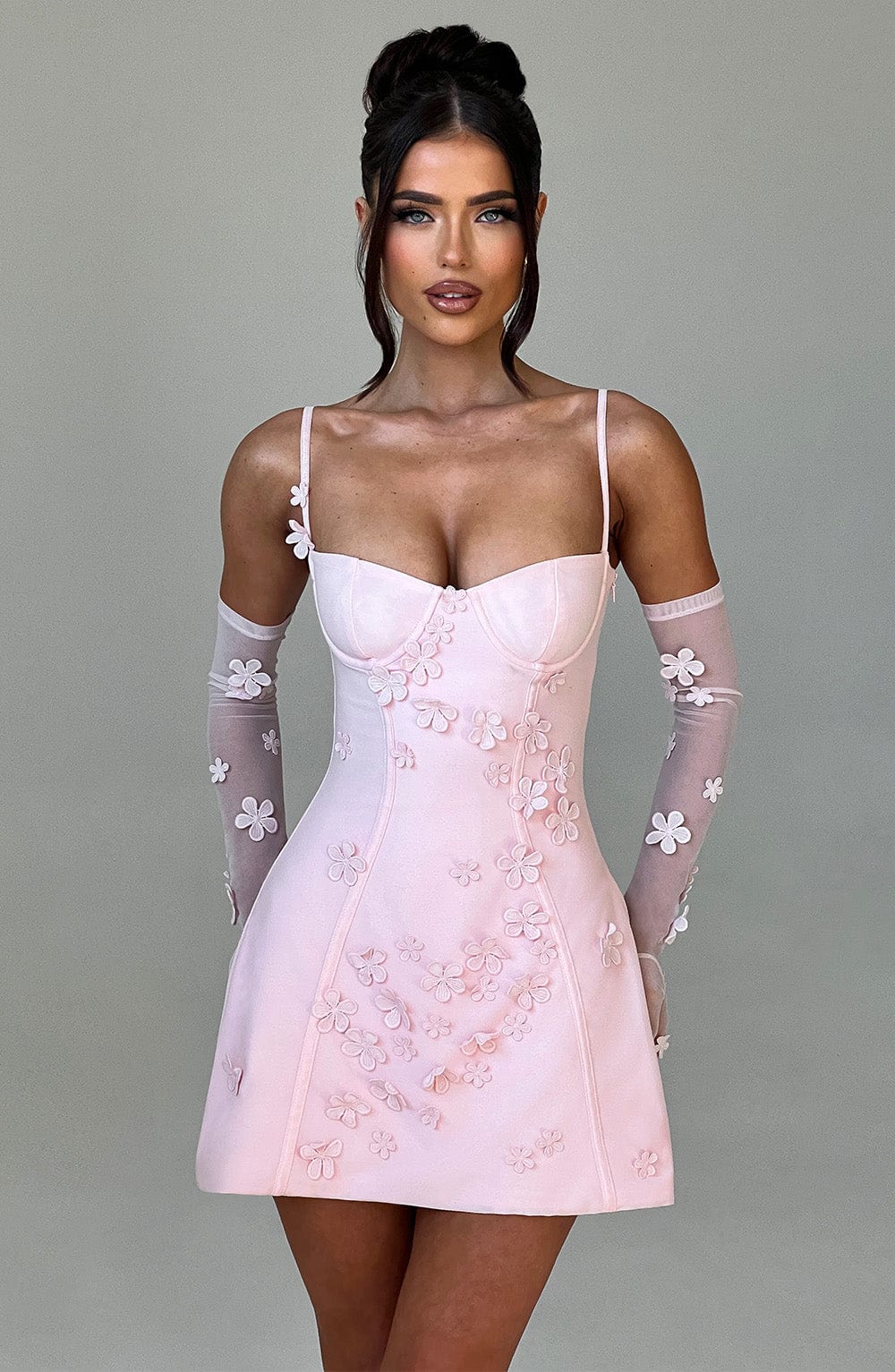 Adele Mini Dress - Blush