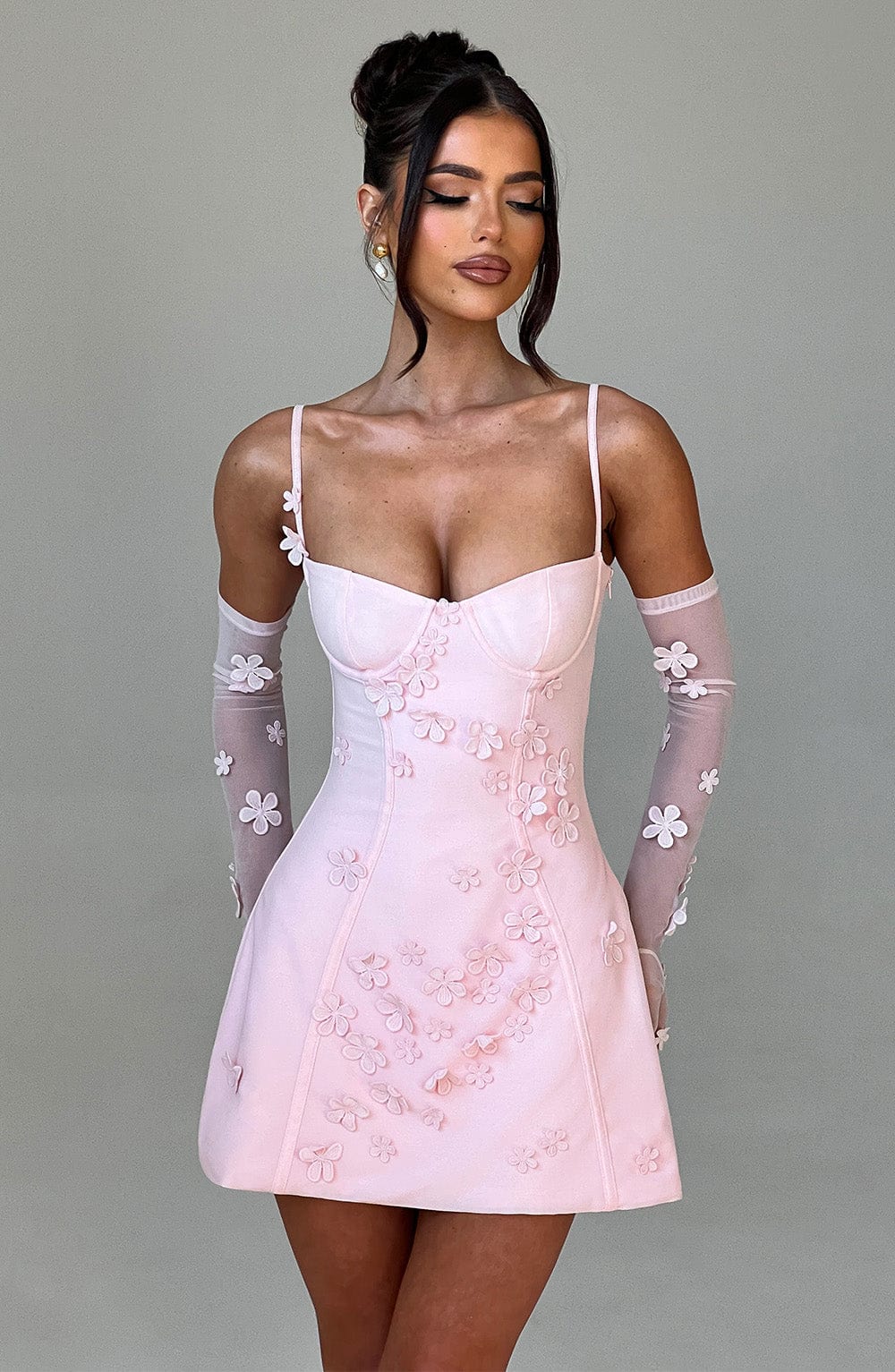 Adele Mini Dress - Blush
