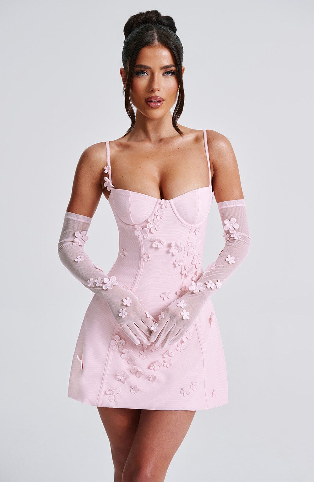 Adele Mini Dress - Blush