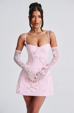 Adele Mini Dress - Blush