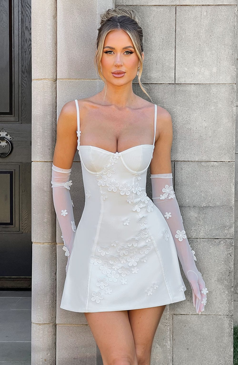 Adele Mini Dress - Ivory