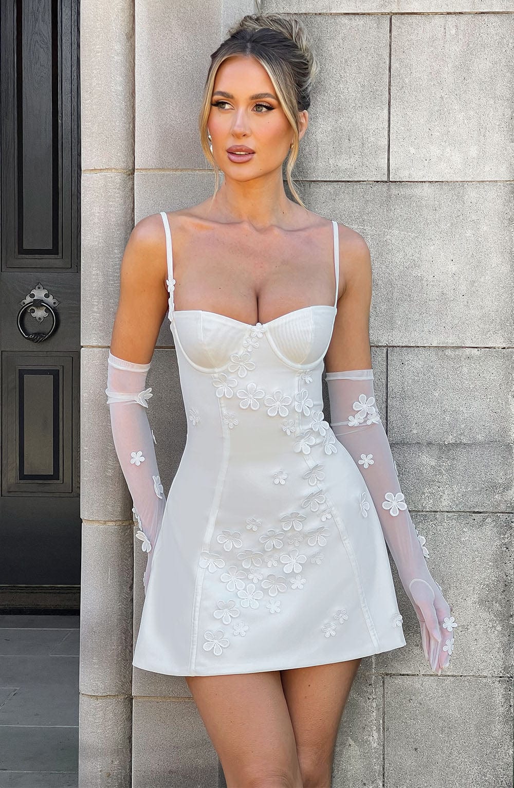Adele Mini Dress - Ivory