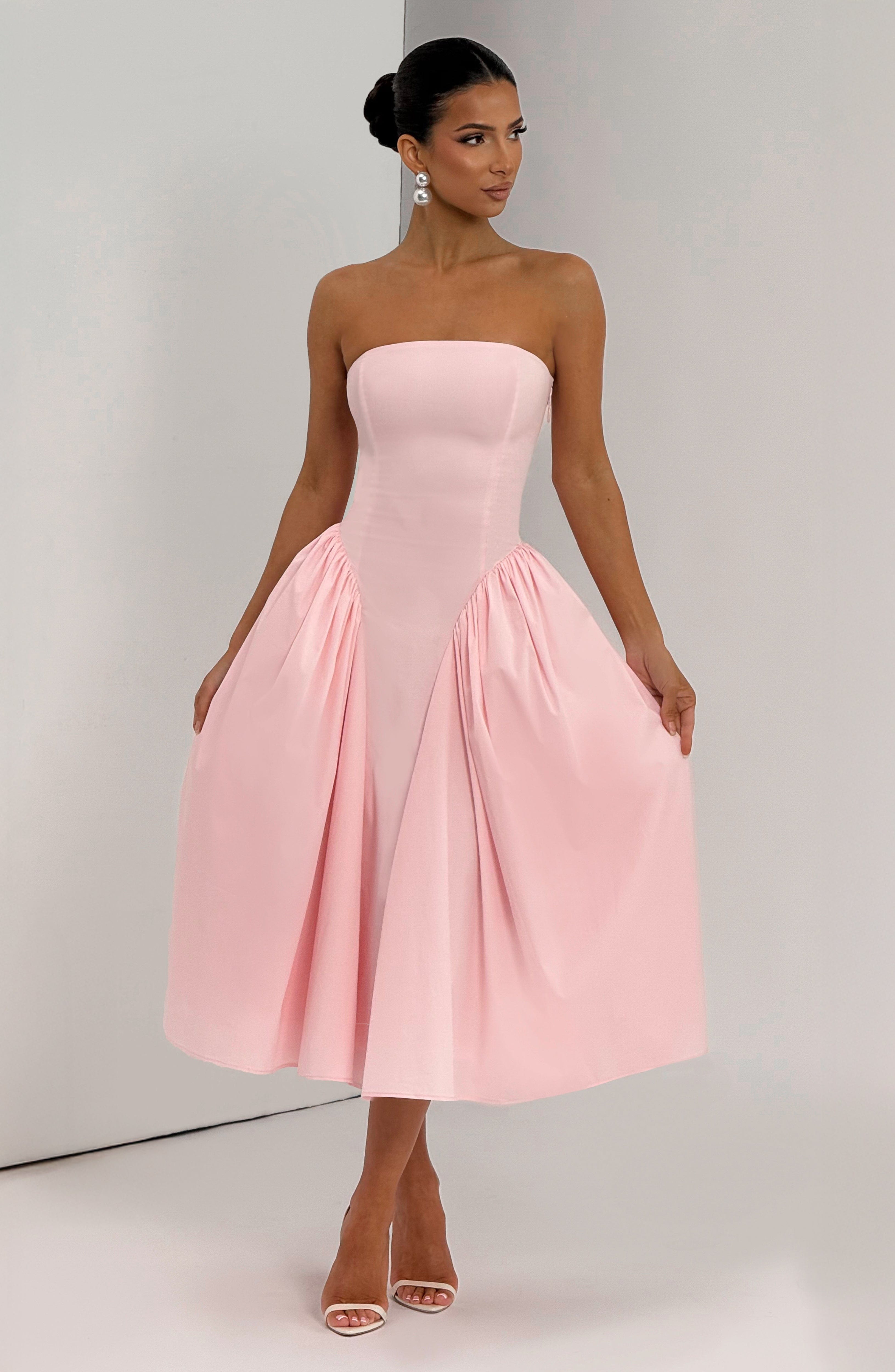 Natalie Midi Dress - Blush