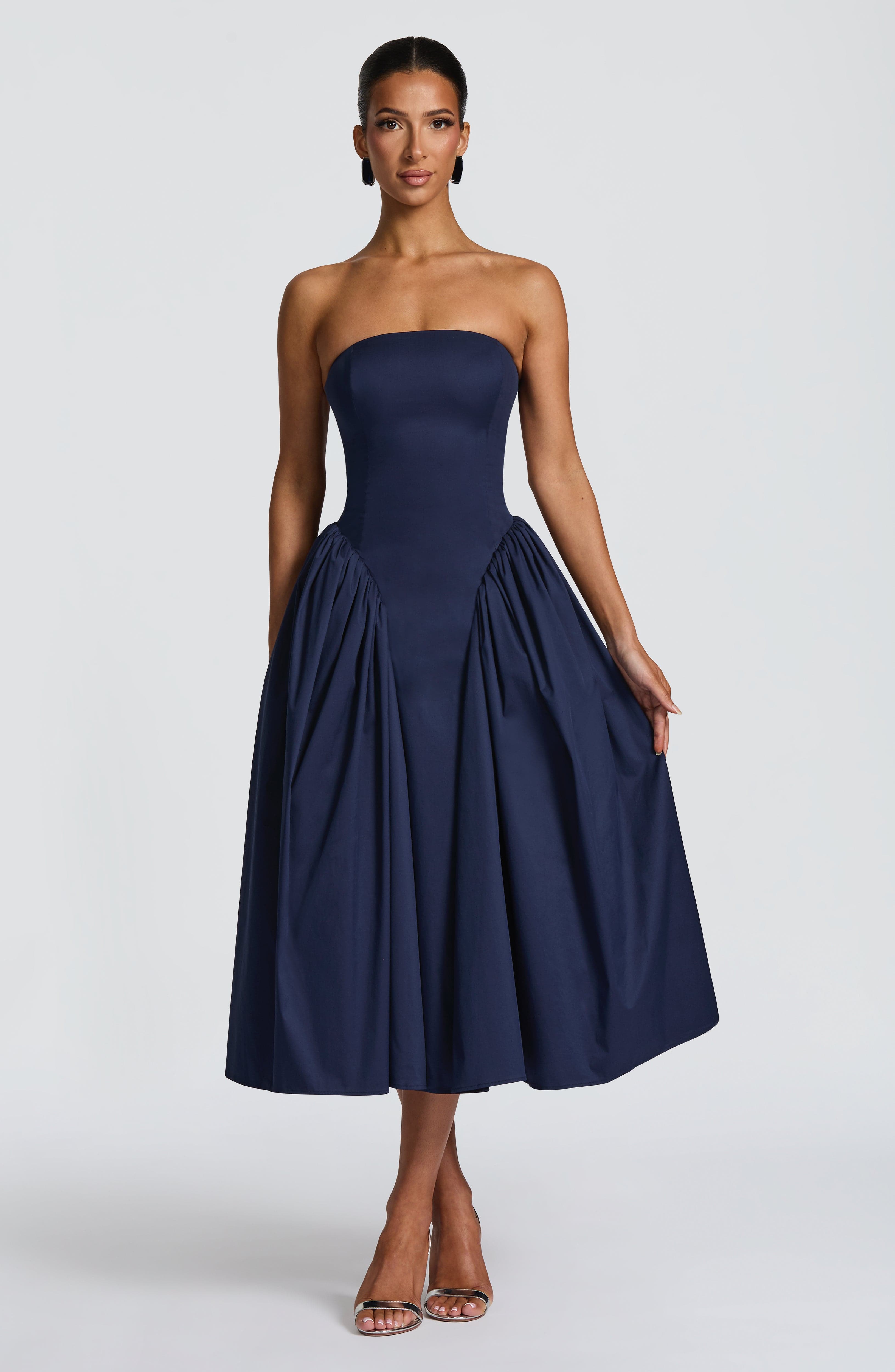 Natalie Midi Dress - Navy