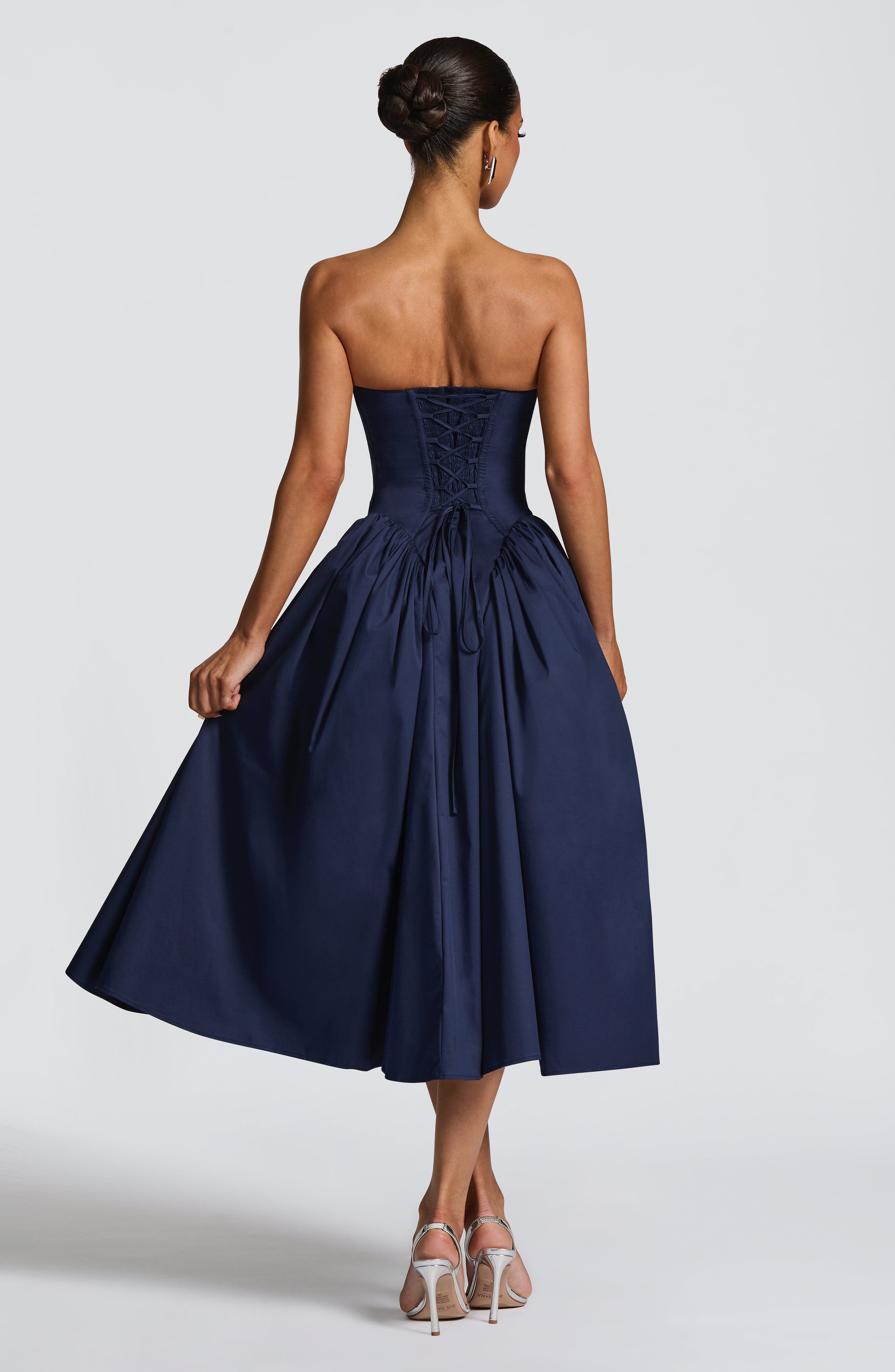 Natalie Midi Dress - Navy