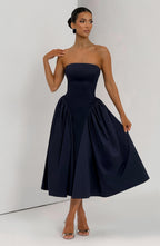 Natalie Midi Dress - Navy