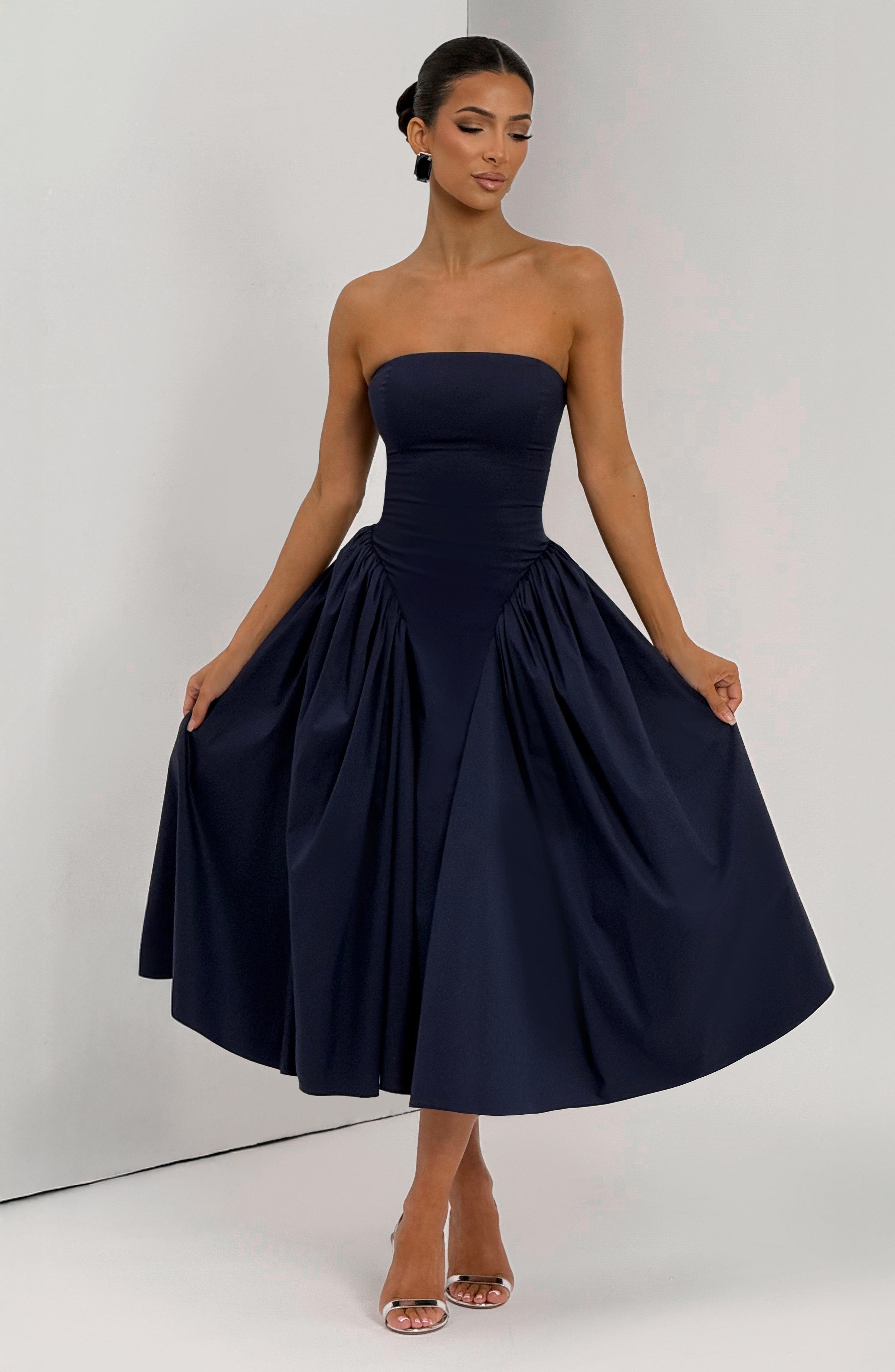 Natalie Midi Dress - Navy
