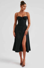 Lauren Midi Dress - Black