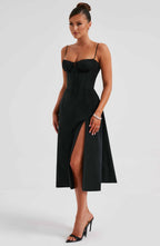 Lauren Midi Dress - Black