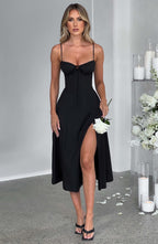 Lauren Midi Dress - Black