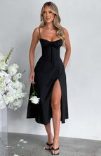 Lauren Midi Dress - Black
