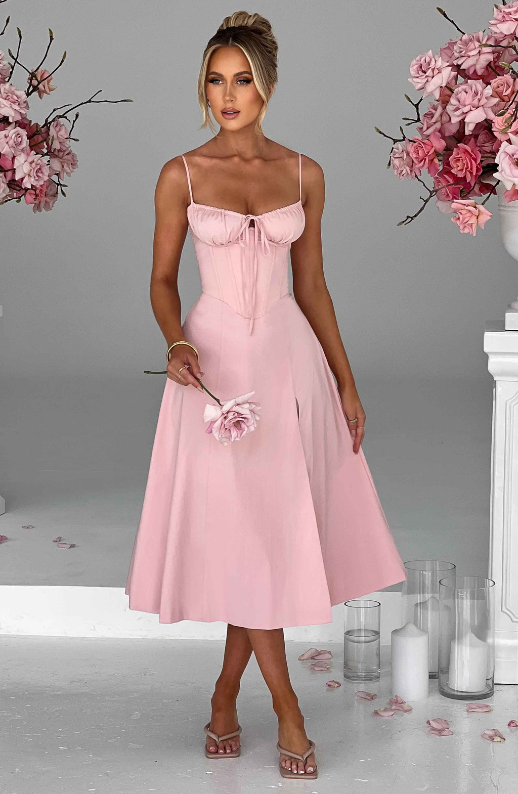Lauren Midi Dress - Blush