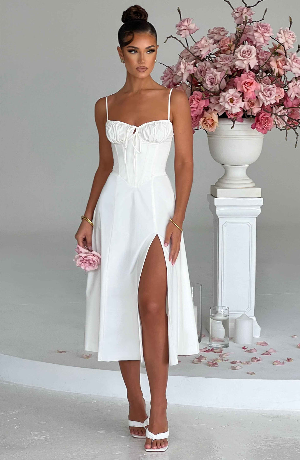 Amber Midi Dress - Ivory