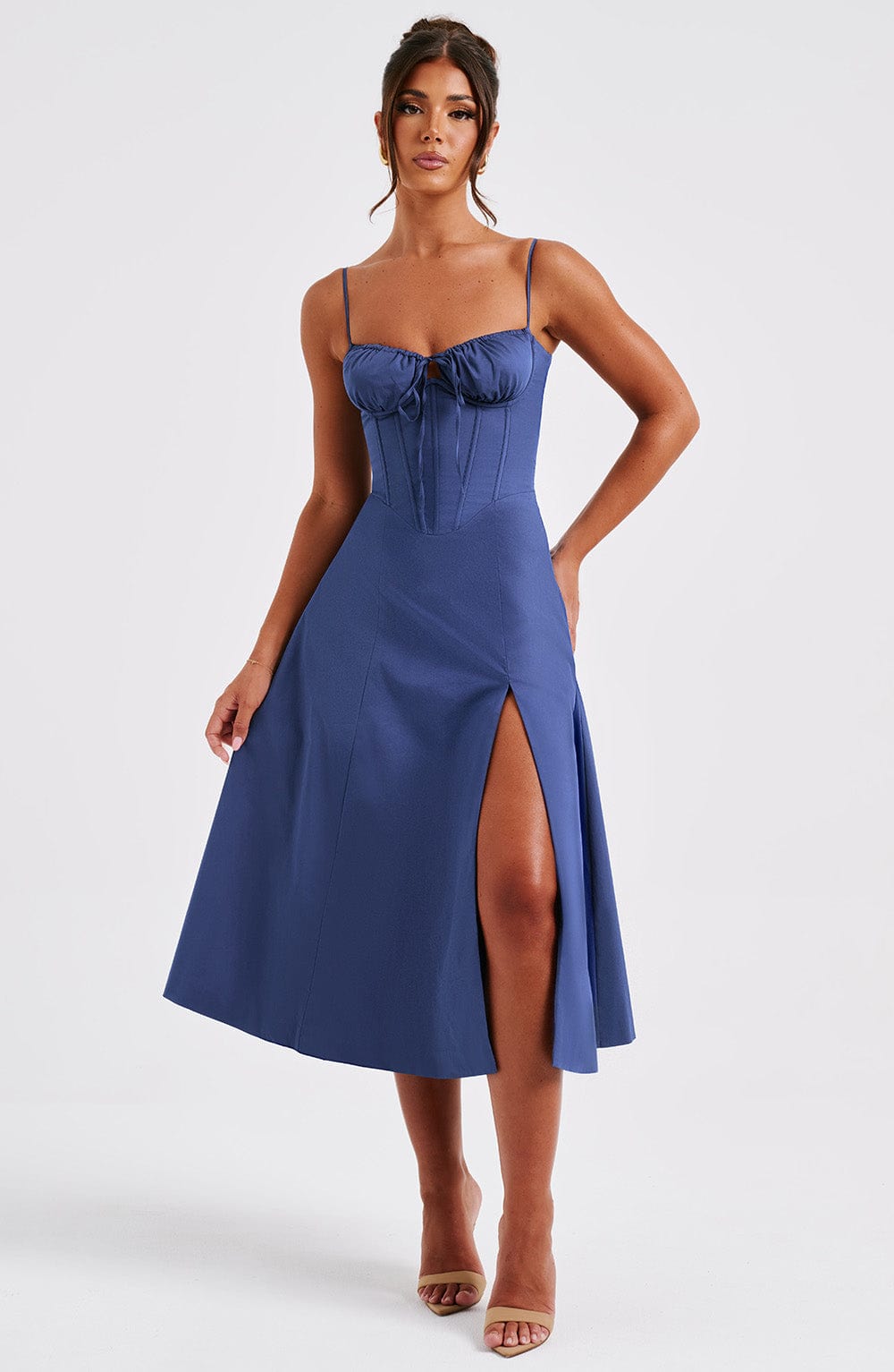 Lauren Midi Dress - Navy