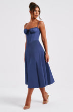 Lauren Midi Dress - Navy