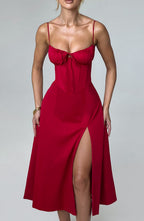 Lauren Midi Dress - Red