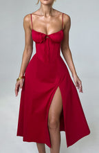 Lauren Midi Dress - Red