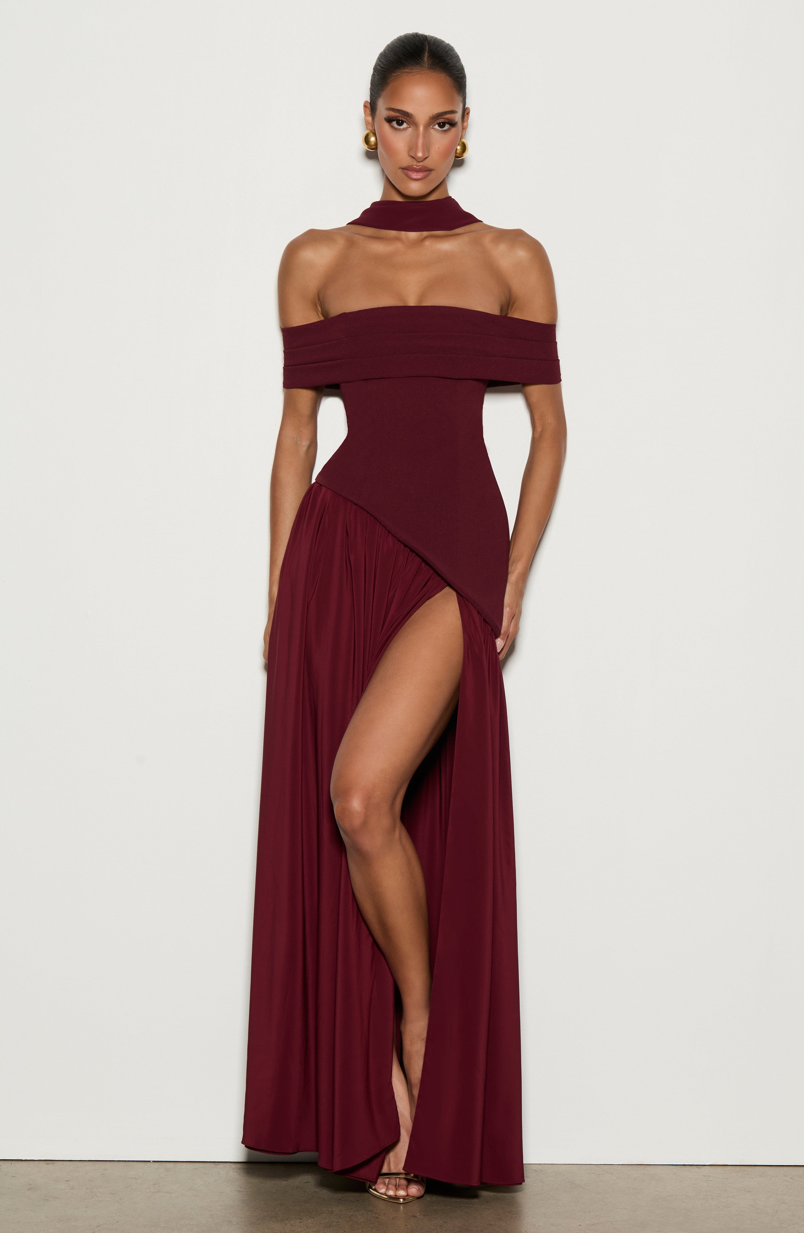 Norma Maxi Dress - Cherry Lacquer