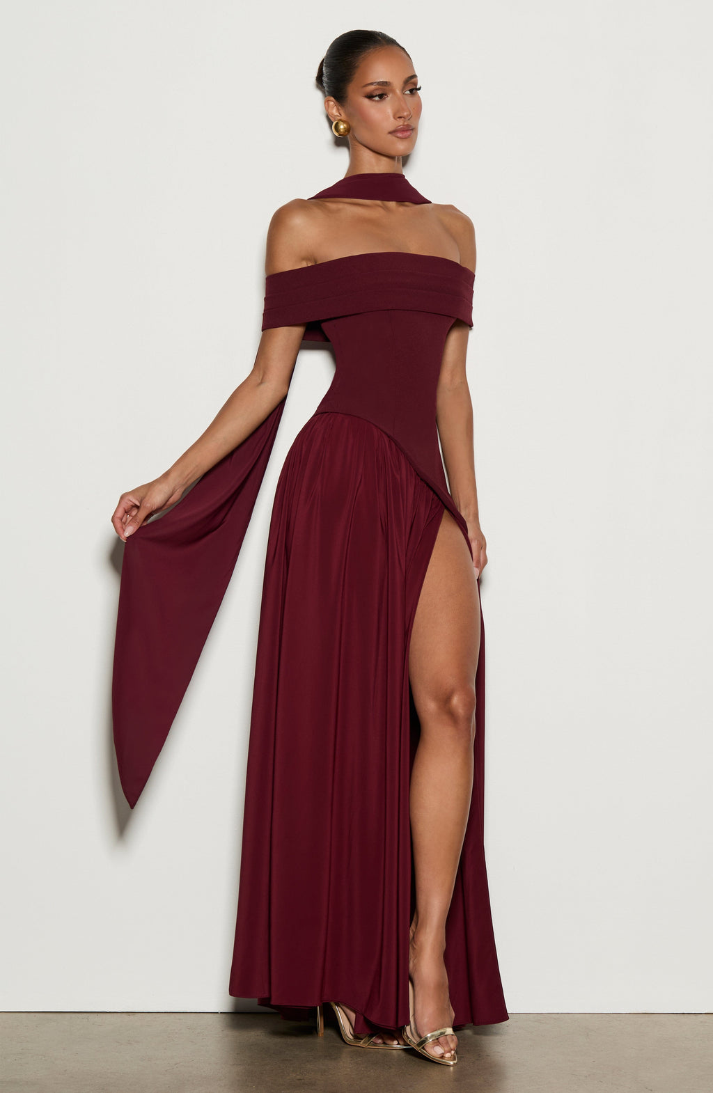 Norma Maxi Dress - Cherry Lacquer