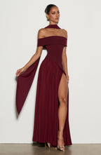 Norma Maxi Dress - Cherry Lacquer