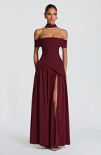 Norma Maxi Dress - Cherry Lacquer