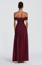 Norma Maxi Dress - Cherry Lacquer