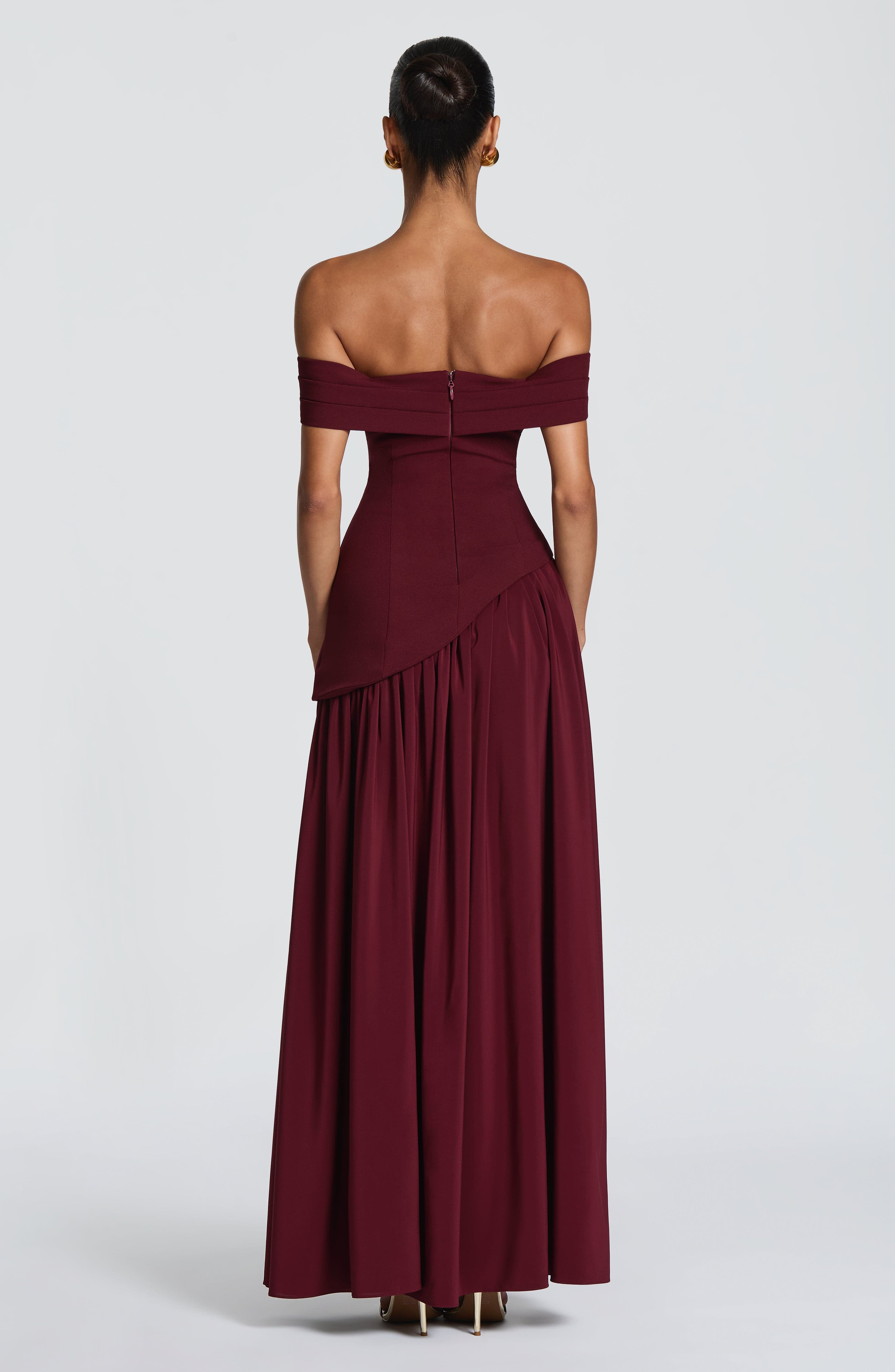 Norma Maxi Dress - Cherry Lacquer