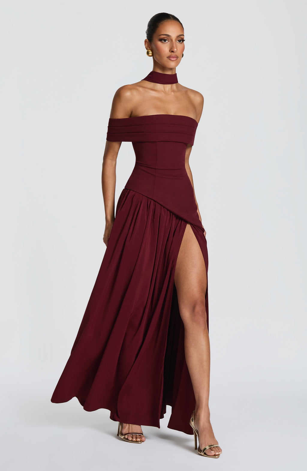 Norma Maxi Dress - Cherry Lacquer