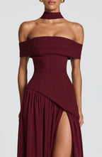 Norma Maxi Dress - Cherry Lacquer