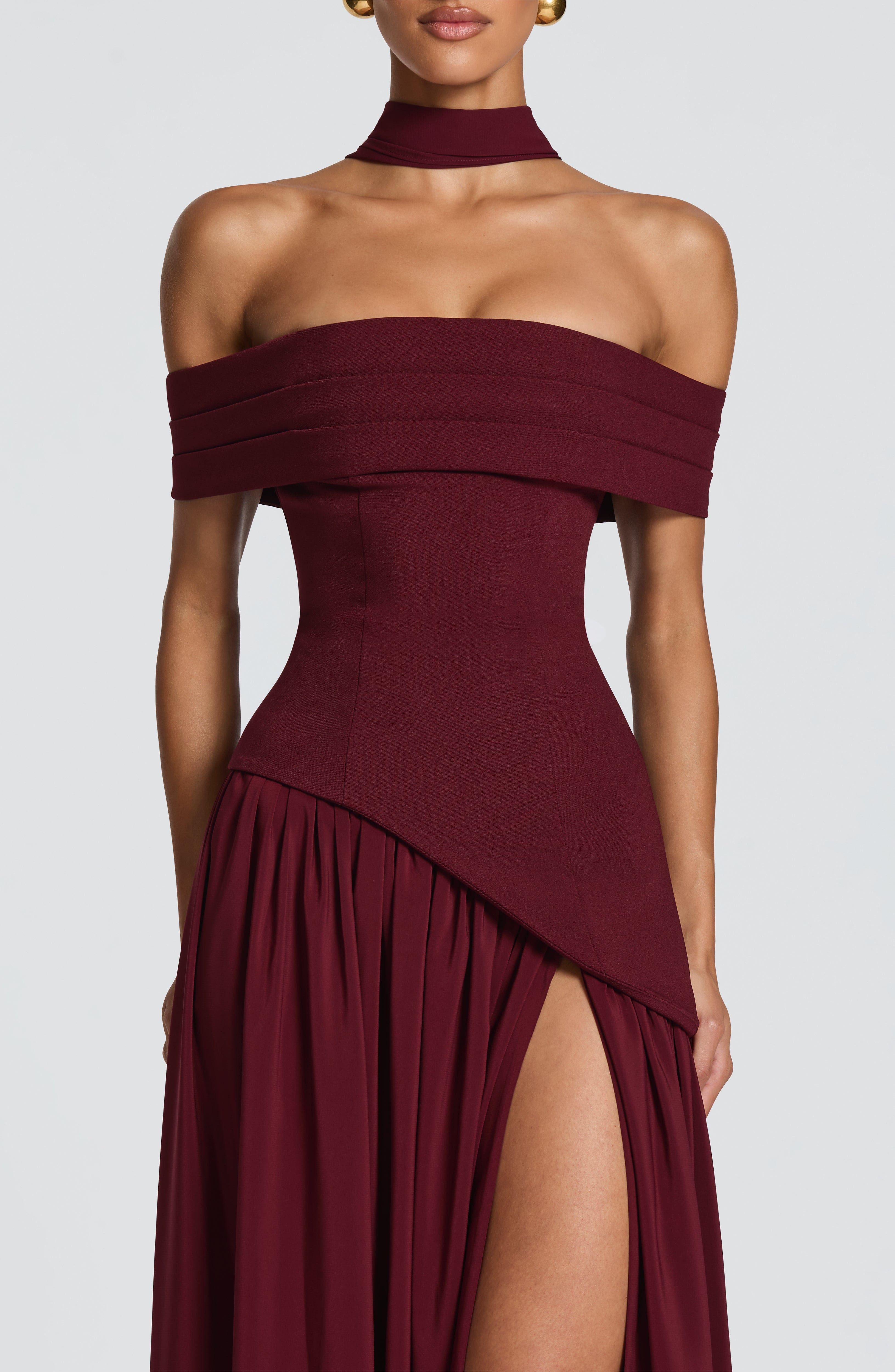Norma Maxi Dress - Cherry Lacquer