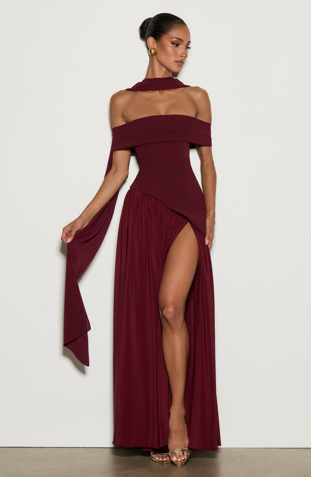 Norma Maxi Dress - Cherry Lacquer