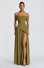 Norma Maxi Dress - Deep Olive